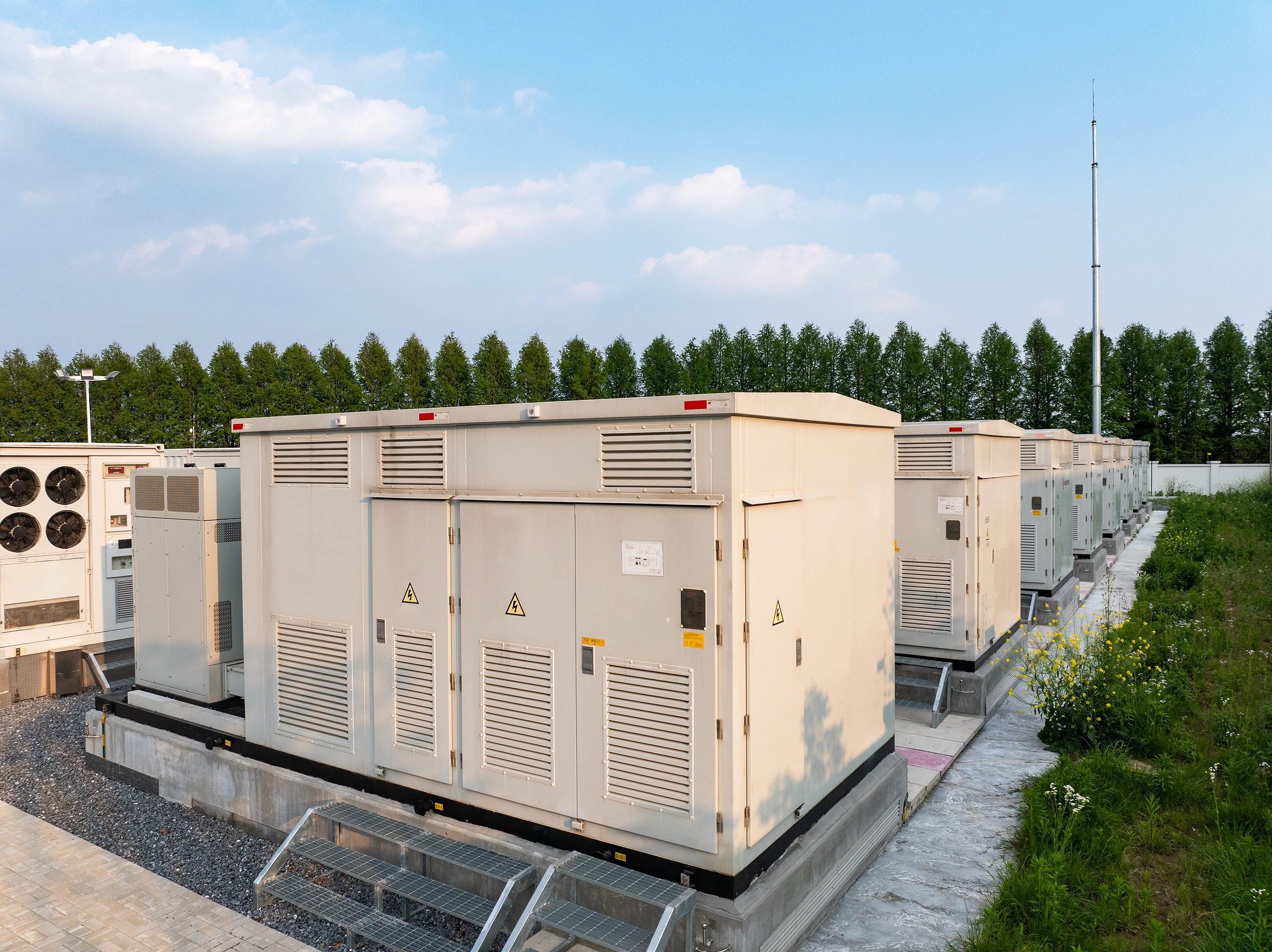 Industrial generator enclosures at a critical infrastructure site